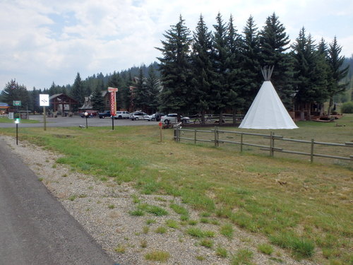 GDMBR: Tourist Lodging, just before entering the Teton National Forest.